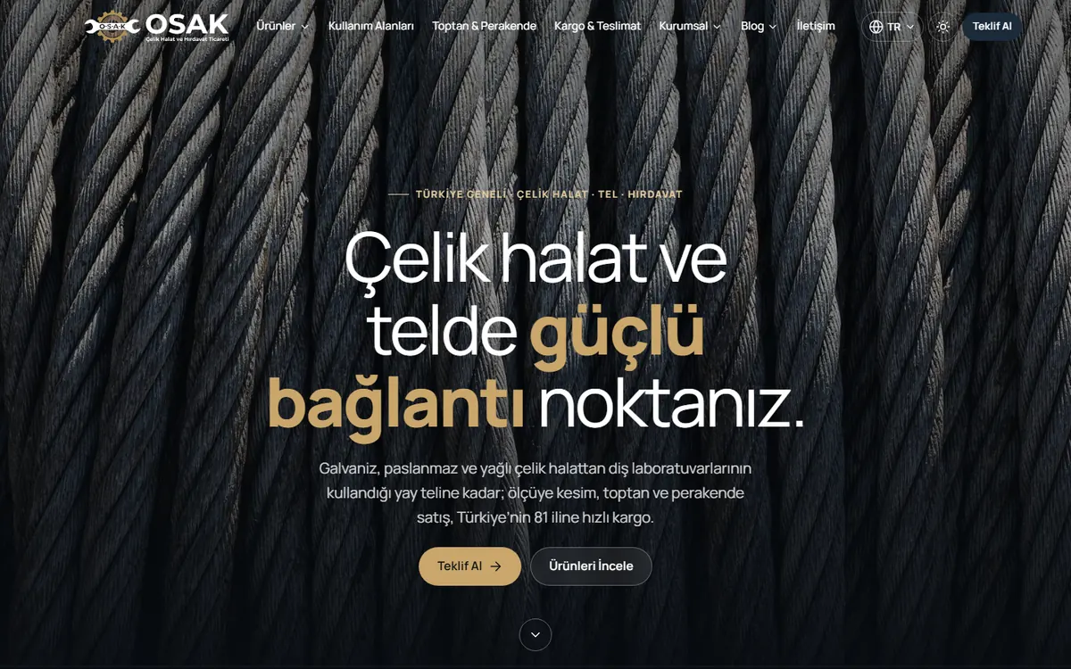 Osak Çelik Halat
